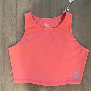 BuffBunny Pink High-Neck Crop Tank